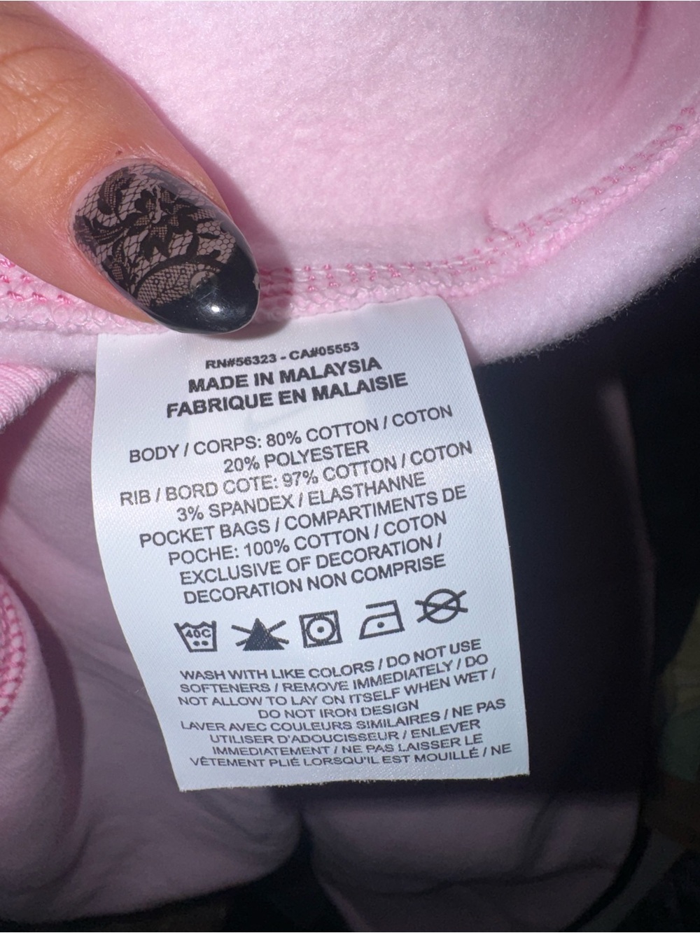 Nike kids Pink Contrast StitchHoodie Sweatshirt NWT Size Large - Picture 5 of 5